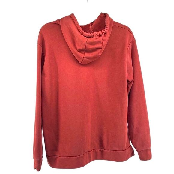 Chaser Women’s Oversized Pullover Hoodie Sweatshirt Small Rust Orange Cotton - Picture 3 of 13